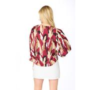 Garnet and Gold Stewart Simmons The Abstract 3/4 Sleeve Blouse